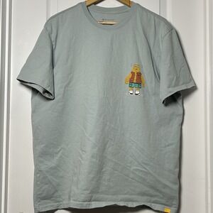 Rivian Light Blue Gear Guard Graphic Print Short Sleeve Organic Cotton T-Shirt